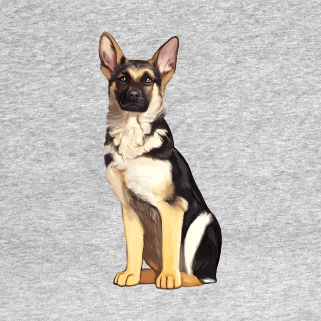 German Shepherd in Portrait by PenguinCornerStore